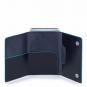 Piquadro Blue Square Compact Wallet für Scheine und Kreditkarten Nachtblau