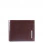 Piquadro Blue Square Herrenbrieftasche + RFID Mahagoni