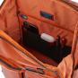 Piquadro Blue Square Revamp Laptoprucksack mit Flaschen- oder Schirmtasche Nachtblau