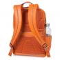 Piquadro Blue Square Special Kleiner Rucksack aus fluoreszierendem Leder Orange