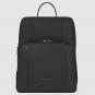 Piquadro Circle Leder-Laptop-Rucksack Damen 15,6" erweiterbar