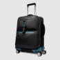 Piquadro Corner 2.0 4-Rollen Trolley in Handgepäckgröße Schwarz