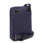 Piquadro Brief 2 Umhängetasche aus rezykliertem Stoff mit iPad®-Fach und Tasche für AirPods® Blau