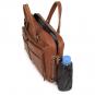 Piquadro Black Square Schmale Kurzgrifflaptoptasche 15" mit Tabletfach cuoio tabacco