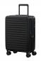 Samsonite Restackd Trolley mit 4 Rollen erweiterbar 55cm + GRATIS HOTELGUTSCHEIN Schwarz