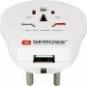 SKROSS Country Adapter World to Europe USB