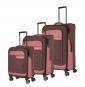 Travelite Viia Trolley-Set 4-Rad L erw./M erw./S/Reisetasche Frühlingsrose