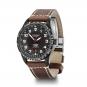 Victorinox AirBoss Mechanical 42mm black dial, brown leather strap