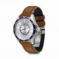 Victorinox FieldForce Classic GMT 42mm Herrenuhr silver white dial, brown leather strap