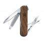 Victorinox Classic SD Wood, 5 Funktionen, kleines Taschenmesser Braun