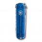 Victorinox Kleines Taschenmesser Nail Clip 580, 8 Funktionen Blau Transparent