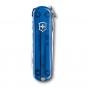 Victorinox Nail Clip 580, 8 Funktionen, Kleines Taschenmesser Blau Transparent