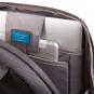 Piquadro Ade Laptoprucksack aus recyceltem Stoff grau