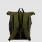 Piquadro Arne Bike Rolltop-Rucksack 15,6" Laptopfach und mit LED-Licht Militärgrün