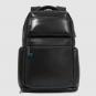 Piquadro Blue Square Leder-Laptop-Rucksack 15,6"