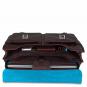 Piquadro Blue Square Laptoptasche 15.6" mit Tabletfach und Vortaschen Mahagoni