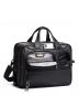 Tumi Alpha 3 Organizer-Laptop-Aktentasche aus Leder, erweiterbar black