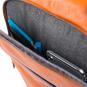Piquadro Blue Square Special Großer Laptoprucksack mit iPad®-Fach Orange