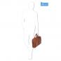 Piquadro Black Square Schmale Kurzgrifflaptoptasche 15" mit Tabletfach cuoio tabacco
