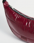 Wouf Quilted Collection Crossbody Bag -Glossy Burgundy
