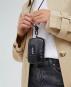 Wouf Quilted Collection Crossbody Coin Purse -Glossy Black