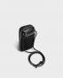 Wouf Quilted Collection Crossbody Phone Bag -Glossy Black