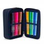 ergobag Schulzubehör REFLEX GLOW Maxi-Mäppchen, befüllt mit 3 Fächern Super Reflektbär