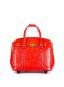 Olivia Lauren Louna Trolley-Tasche mit 2-Rollen Croco Snake Red