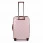 Stratic Leather & More Trolley M, 4 Rollen Rose