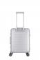 Travelite Next Aluminium-Trolley S+ mit Vortasche, 4 Rollen Silber