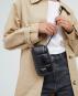 Wouf Quilted Collection Crossbody Phone Bag -Glossy Black