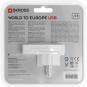 SKROSS Reiseadapter Country Adapter World to Europe USB
