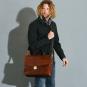 The Bridge Dante Leder-Aktenstasche 40cm Braun/Gold