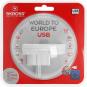 SKROSS Country Adapter World to Europe USB