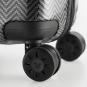 Roncato WE ARE GLAM TEXTURE Cabin Trolley 4-Rollen, 55/20cm Platino-Nero Tweed