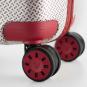 Roncato WE ARE GLAM TEXTURE Cabin Trolley 4-Rollen, 55/20cm White-Red Satin