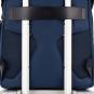Piquadro PQ-RY Laptoprucksack für 15,6" aus Stoff und Leder Nachtblau