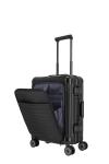 Travelite Next Aluminium-Trolley S+ mit Vortasche, 4 Rollen Schwarz jetzt online kaufen