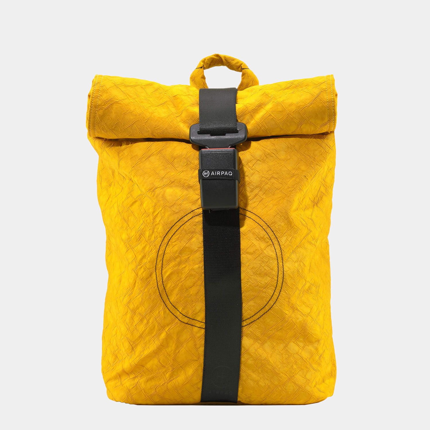 Airpaq Rolltop Airbag -Rucksack mit 15  Laptopfach Gelb