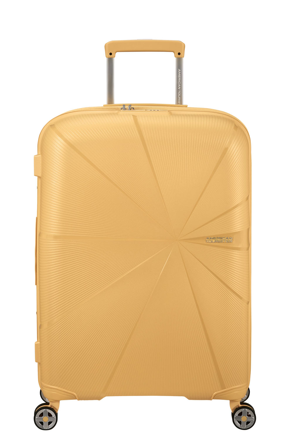 American Tourister StarVibe Trolley 67cm mit 4 Rollen, Erweiterbar + GRATIS HOTELGUTSCHEIN Metallic Banana