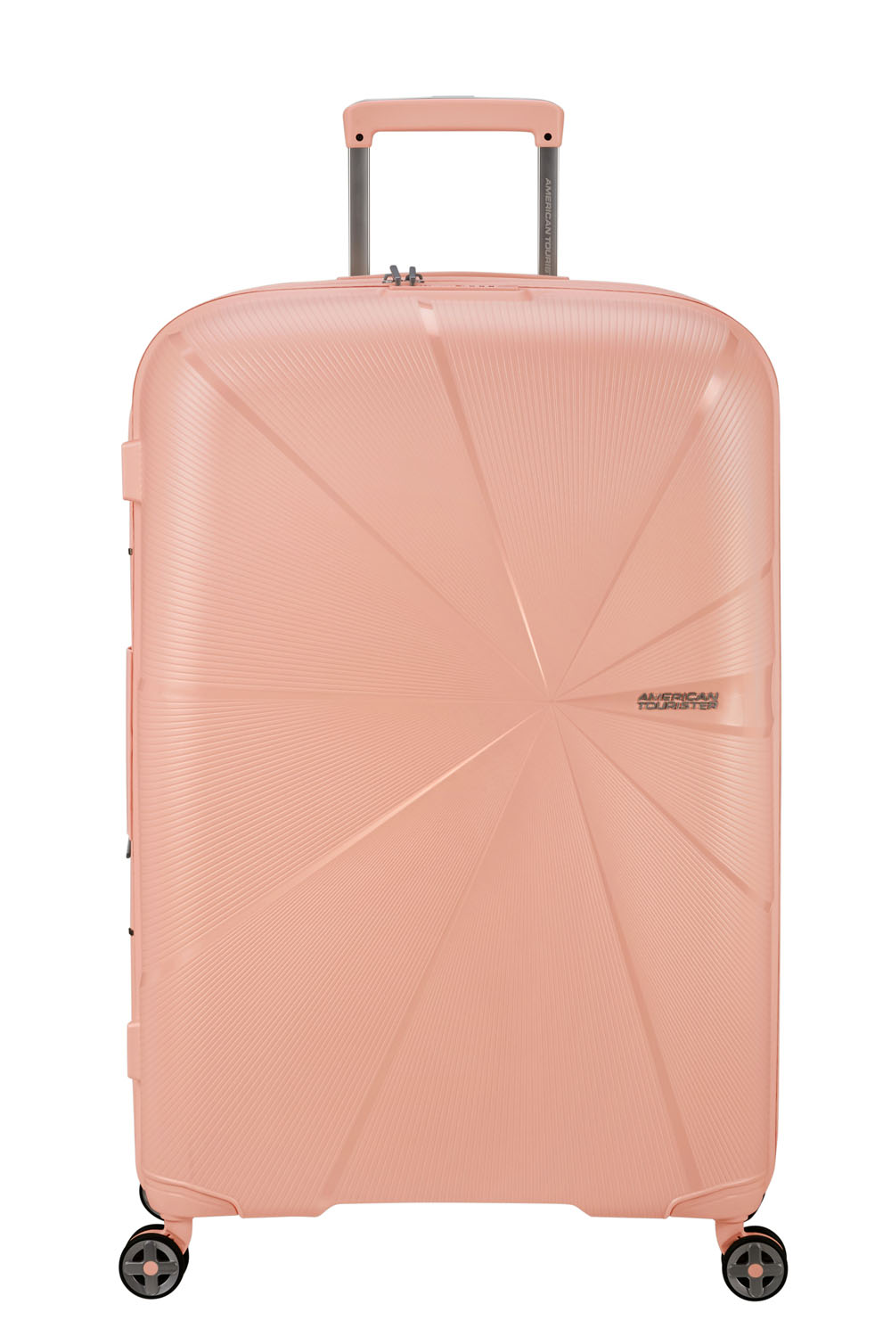 American Tourister StarVibe Trolley 77cm mit 4 Rollen, Erweiterbar + GRATIS HOTELGUTSCHEIN Metallic Peach