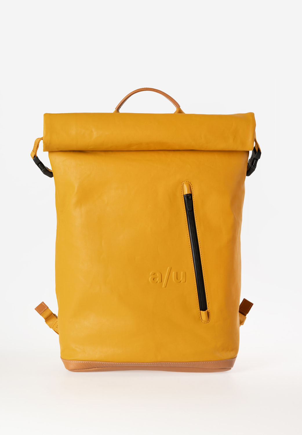 aunts & uncles Japan Fukui Rolltop Rucksack mit 15  Notebookfach mustard