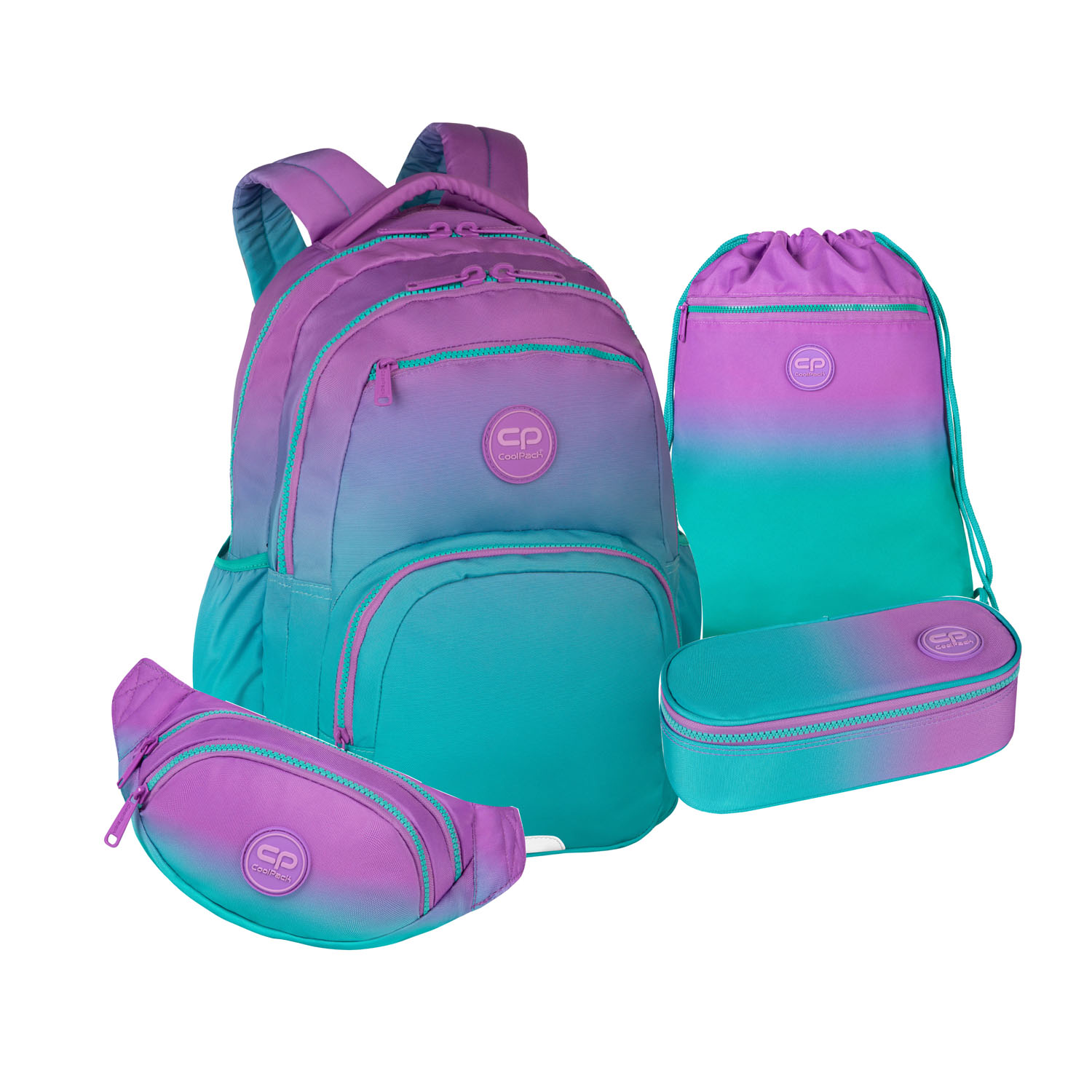 Thumbnail - CoolPack Pick 17 4tlg.Set Rucksack Blueberry