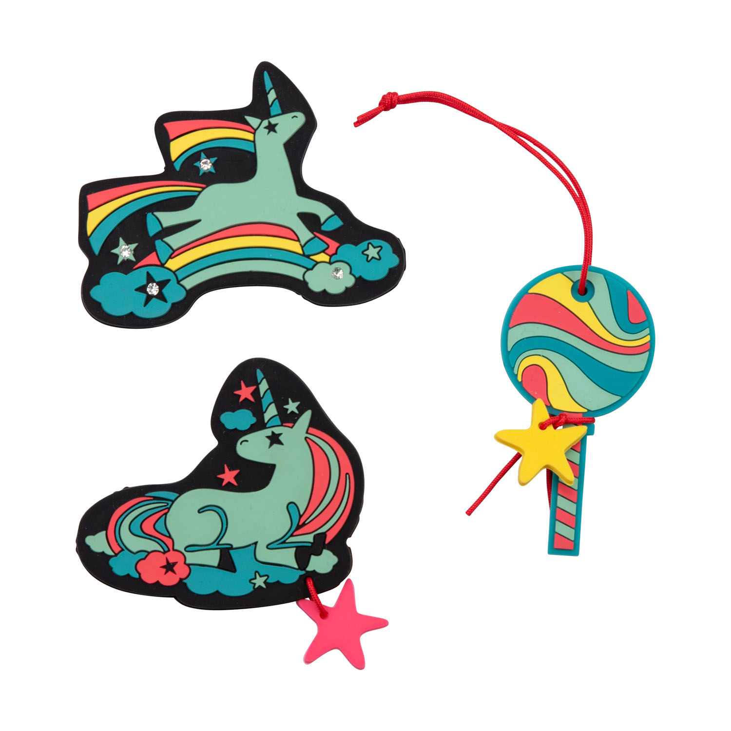 DerDieDas Schulzubehör Wechselbuttons 3er Set Rainbow Star