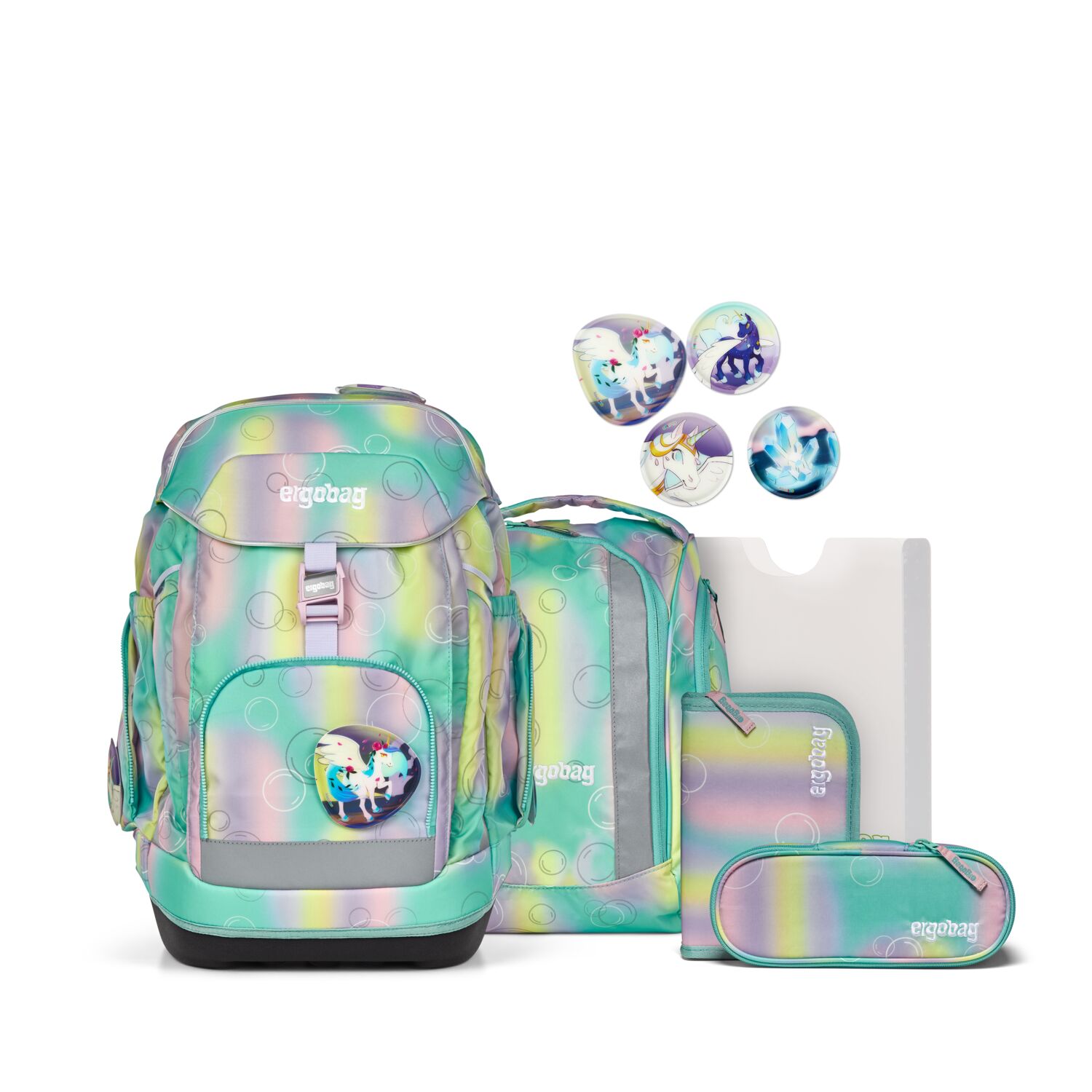 ergobag maxi REFLEX GLOW 6-teiliges Schulrucksack-Set 2025 ZauBärwelt