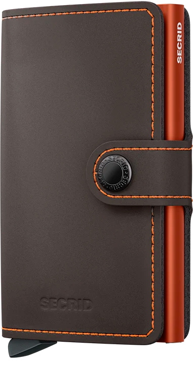 Thumbnail - Secrid Miniwallet Matte MM-Truffel & Orange