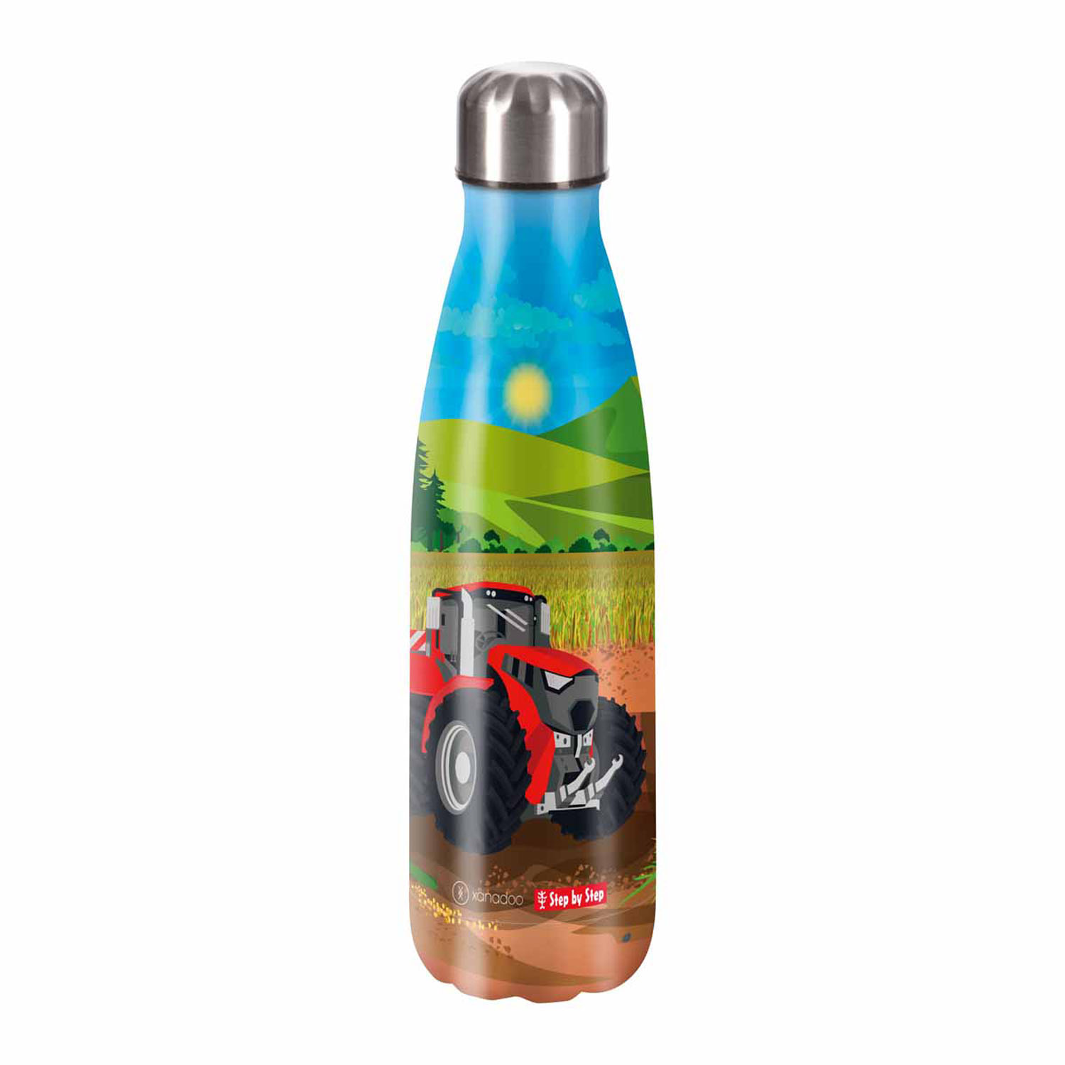 Step by Step Schulzubehör Isolierte Edelstahl-Trinkflasche Xanadoo 500ml Tractor Freddy