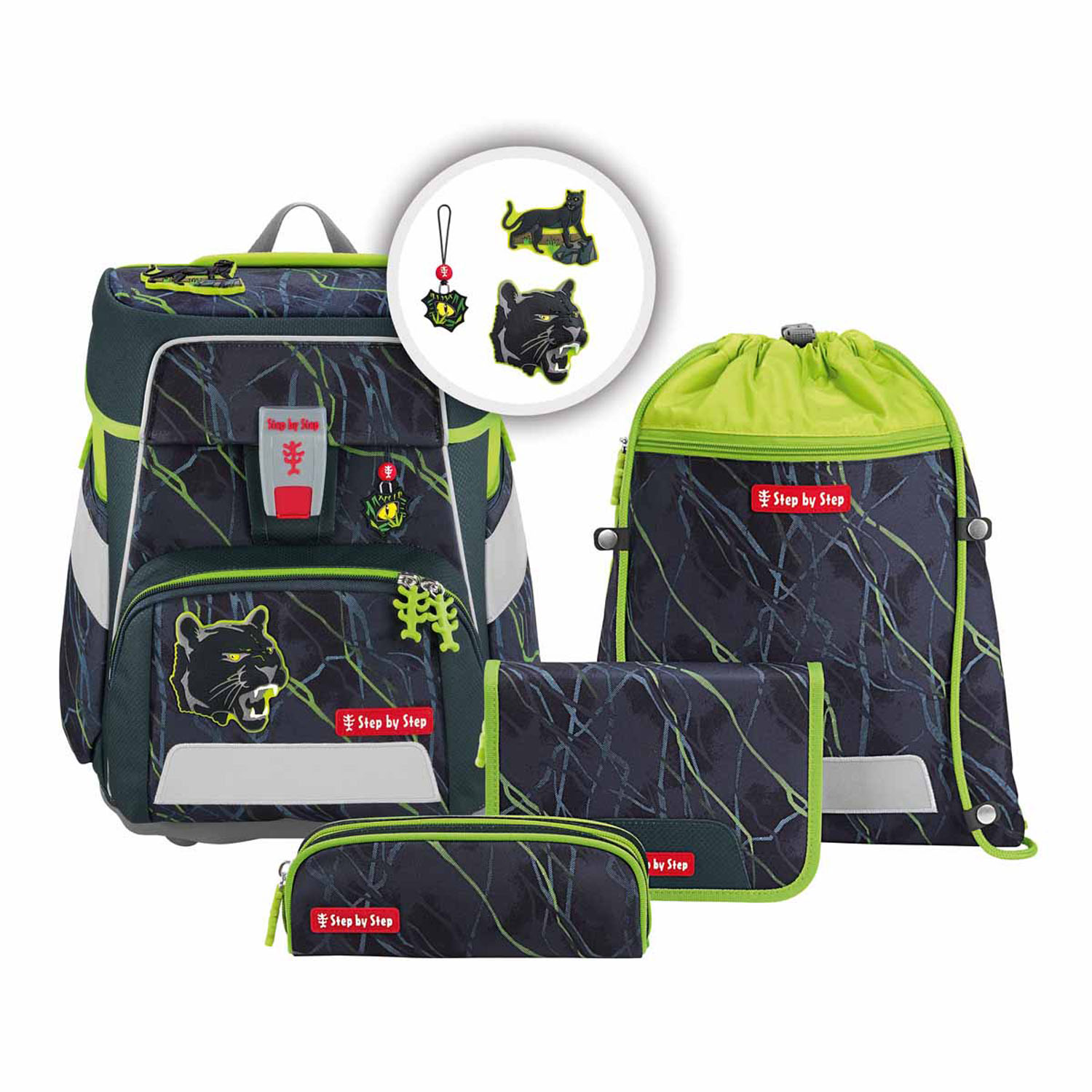 Step by Step SPACE Schulranzen-Set, 5-teilig Danger Cat Chiko