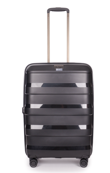 Stratic Straw + Hartschalen-Koffer M, erweiterbar black