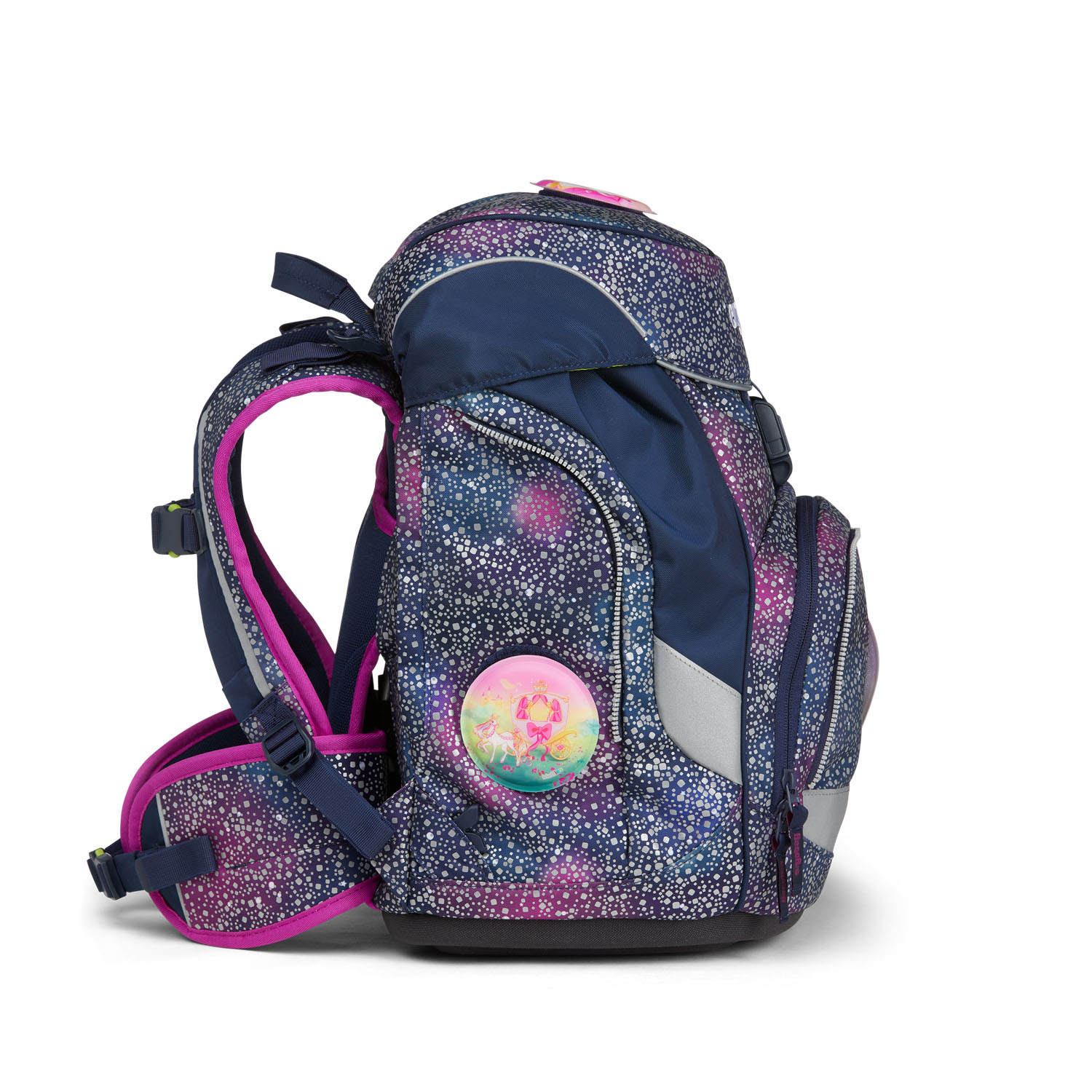 ergobag pack SUPER REFLEX GLOW-Edition, Schulrucksack-Set, 6-tlg